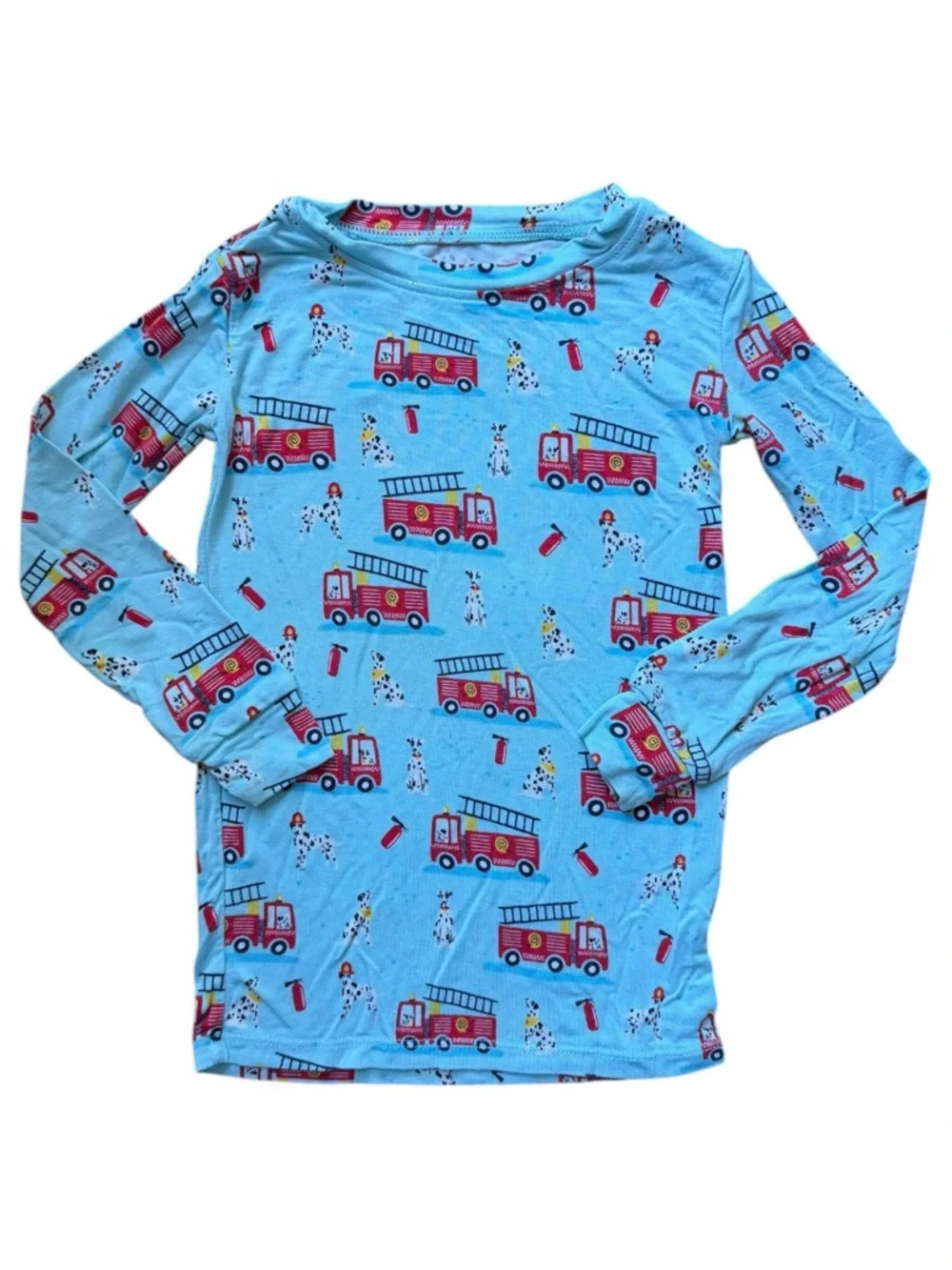 RuggedButts Blue Fire Truck Pajama Set 3T Kids Soft Stretch Sleepwear Cozy